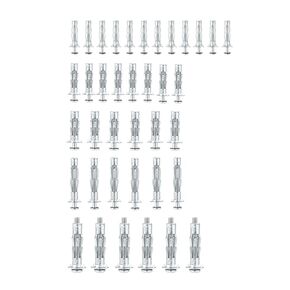 AJOMAN Hollow Wall Anchors Molly Bolts Set, Heavy Duty Zinc Plated Steel Screws 38 PCs in 5 Sizes, Hollow Wall Anchor Screws Assortment Kit for Drywall, Wooden, Tile and Plaster Wall