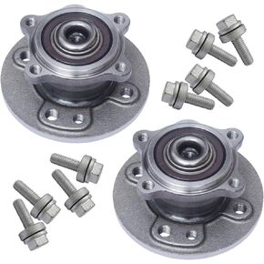 512304 x2 Rear Wheel Bearing and Hub Assembly Compatible with 2002 2003 2004 2005 2006 Mini Cooper (to 04/2006) [4 Lug W/ABS]