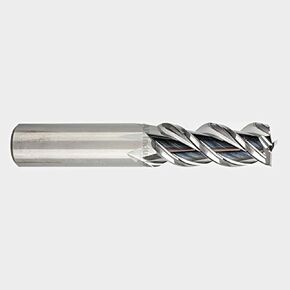 YG-1 28595 Carbide Alu-Power Square End Mill, 3 Flute, 45 Degree Helix, Regular Length, Uncoated Finish, 3-1/2" Length, 5/8"