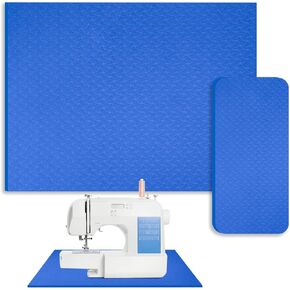 2 Pcs Sewing Machine Muffling Mat & Sewing Machine Pedal Mat, Muffling Mat Reduce Sewing Machine Vibrations and Movement, No Slip Mat for Sewing Machine Foot Pedal, Quilting Supplies Accessories