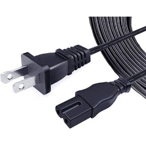 8ft Power Cord Replacement for Bernina Sewing Machine 120 130 135 140 145 153 155 163 165 650 170 180 190 200 220 230 230 230PE Brother CS-6000I SE400 2 Prong Power Cord AC Cable