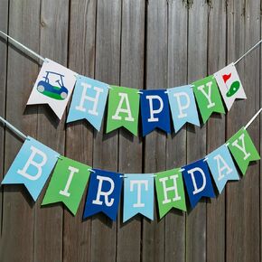 Golf Happy Birthday Banner, Golf Happy Birthday Decorations, Golf Themed Birthday Party Supplies Decorations, Sport Theme Happy Birthday Banner, Golf Sports Themed Party Decoration, One Groovy