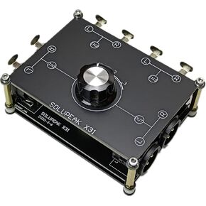 1 in 3 OUT XLR Balanced Audio Switch box, 3-channels XLR Stereo Converter,Passive Signal Source Audio Input Selector Switcher splitter 1-to-3 box (X103)
