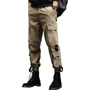 XYXIONGMAO Multi-Pocket Functional Overalls Casual Trouserstactical Harem Hip Hop Streetwear Techwear Cargo Pants for Men