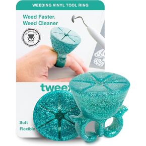 tweexy Craft Vinyl Weeding Scrap Collector Ring | Weeding Tools for Vinyl Heat Transfer, HTV Crafting & Adhesive Paper Sheets Holder | Portable Heat Press Accessories and Supplies (Lavender)