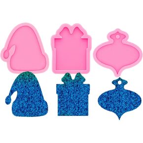 AMZTOART 3PC Phone Grip Mold Epoxy Resin Cross Skull Mould, Silicone Molds for Badge Reel DIY Design
