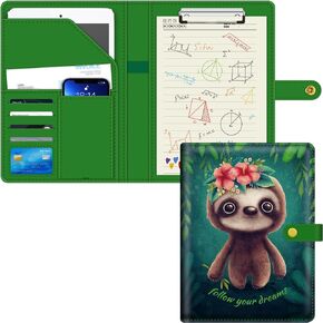 Snap Closure Portfolio Case, Conference Folder Executive Business Padfolio with Document Sleeve,Letter/A4 Size Clipboard,Business Card Holders, Cell Phone Holder, Document Sleeve (A)