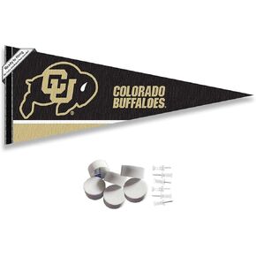 College Flags & Banners Co. Colorado Buffaloes Pennant Flag and Wall Tack Mount Pads