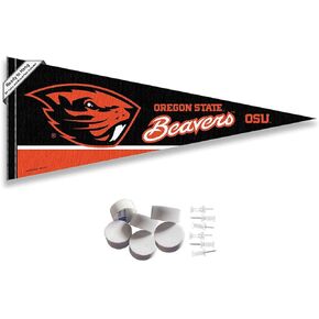 Oregon State Beavers Beaver Logo Pennant Flag and Wall Tack Mount Pads