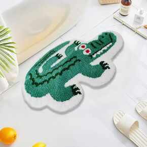 UKELER Kids Bathroom Rugs, Cute Tiger Shaped Nursery Rug Cartoon Bath Rug Non Slip Funny Accent Bedroom Rugs Absorbent Shag Bath Mats for Bathroom, Kids Room, Bathtub, Sink, Entry Way 35''×20''