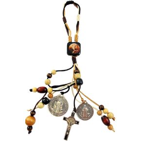St Benedict Home Protection Door Hanger with Saint Card House Blessing Gift Set