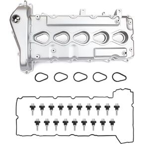 MITZONE Upgrade Aluminum Valve Cover Kit Compatible with 2004-2006 Chevy Colorado GMC Canyon 2006 H3 3.5L 5 Cyl Replace # 12591996