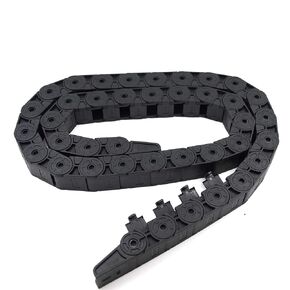 10mm x 11mm Length 1Meter Black Plastic Open Type Cable Wire Carrier Drag Chain Towline R18 for 3D Printer and CNC Machines (10mmx11mm-Outside Open)