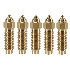 Volcano Nozzles for Elegoo Neptune 4 Max/Plus M6 Extruder Nozzle 0.4MM 0.6MM 0.8MM 1.0MM Thread Brass Nozzles Printer Head Nozzles Hotend Extruder Accessories 3D Printer (5 Pack)