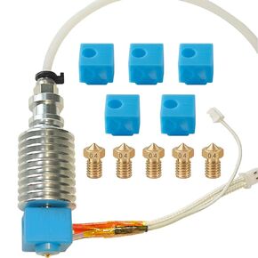 2PCS V5 J-Head Print Head Hotend with 2PCS 0.4mm Hardened Steel Nozzles and 2PCS Silicone Socks for Anycbic Kobra 2/Kobra 2 Plus/Kobra 2 Max/Kobra 2 Pro/Kobra 2 Neo High Speed 3D Printer