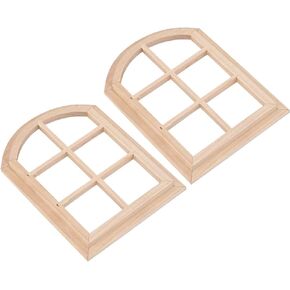FASJ Doll House Asseccories, 1:12 Eco‑Friendly Dollhouse Wooden Window Durable Doll House Furniture Dollhouse Decoration for Crafts for Gifts for Child, default