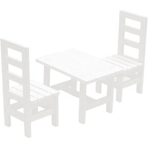 SM SunniMix 1/6 Doll Furniture, Wooden Square Chairs 3pcs/Set, Dollhouse Dining Room Living Room Decor, 12inch Doll Furnishings Model Toy, Pink