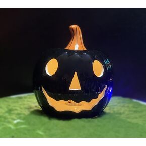 Midnight Manor Halloween LED Lighted Ceramic Jack O Lantern Battery Included (White)