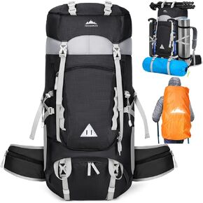 IGOLUMON 60L Hiking Backpack, Waterproof Camping Backpack with Rain Cover Internal Frame Backpacking Backpack for Men Women