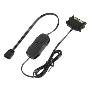 وحدة تحكم CERRXIAN 5V 3PIN ARGB، وضع الإضاءة المدمج، مصدر طاقة SATA، للوحات الأم بدون 5V ARGB، أو مراوح DIYARGB، شرائط إضاءة ARGB، لوحات الإضاءة، إلخ