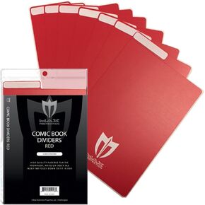 25ct Max Pro Comic Book Dividers - Red - Innovative Flex Fold Tabs