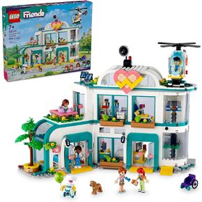 LEGO Friends Heartlake City Hospital Toy Playset, Helicopter Toy and Mini-Doll Characters, Building Set for Kids, Pretend Play, Gift for Girls and Boys Ages 7 Years Old and Up, 42621