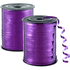 2 Rolls 500 Yards Champaign Gold Curling Ribbons Wrapping Metallic Shiny Curly Ribbon for Balloon String, Glittery Flower Bouquet Ribbon, Iridescent Laser Ribbon for Craft and Party, 1000 Yards