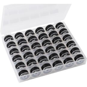 HNMZDS 36Pcs Bobbins and Sewing for Sewing Machine, Sa156 Bobbins with Case for Brother, Bro-Ther, Singer, Sewing Machine Accessories, Sewing Machine Bobbins (Black)