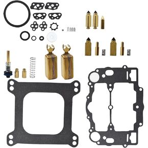 Silscvtt Carburetor Repair Kit 8M0120193 Replacement for Weber Marine W-4 BBL Mercruiser 809064 with Floats