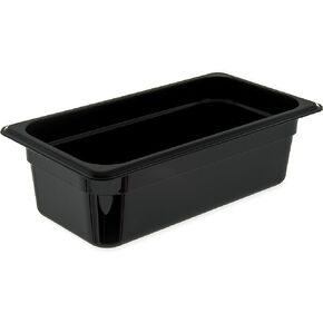 Carlisle FoodService Products 3086103 StorPlus High Heat Food Pan, 4" Deep, Third Size, Black
