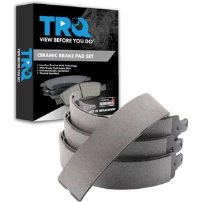 TRQ Parking Brake Shoe Set Compatible with 2006-2016 Dodge Ram 05-12 Ford 150 250 350 450