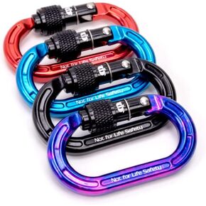 Omega Pacific Micro Raider Aluminum Keylock Screw-Lok Multi-Pak (4) - Our Top Carabiner has Been Scaled Down to Create The Ultimate Accessory Connector…