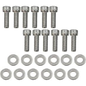 QGHAUC Header Stud Kit Bolts Valve Cover Stainless Steel Compatible For Block LS1 LSX LS2 LS3 LS6 LS7 VORTEC 4.8 5.3 6.0 6.2L