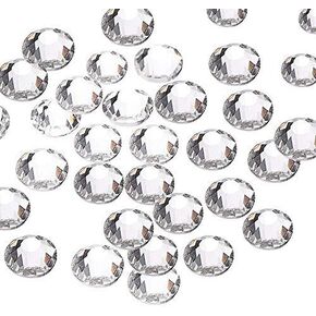 144pcs/lot SS40(8mm) Clear Crystal Flat Back Brilliant Round Rhinestones Glass Stones Glitter Gems (SS40, Clear)