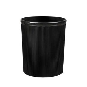 carrotez Open Top Waste Basket, 2 Gallon, Office Trash can, Black Plastic Garbage Container Bin for Under Desk, Dorm, Office