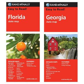 Rand McNally State Maps: Florida and Georgia (2 Maps)