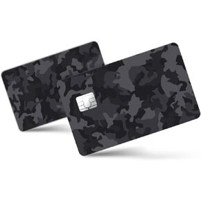 ميتلاي 2 قطعة جلد بطاقة بابي مموه أسود | النقل، بطاقة المفتاح، بطاقة الخصم، ملصق بطاقة الائتمان | تغطية وتخصيص البطاقة المصرفية | لا يوجد فقاعات، غطاء بطاقة نحيف ومقاوم للماء in Kuwait