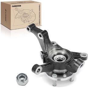 A-Premium Front Steering Knuckle & Wheel Bearing Hub Assembly Compatible with Chevrolet Aveo 2004-2011, Aveo5 2007-2011, Pontiac G3 2009-2010, w/4-Lug, Left Driver Side, Replace # 96535190