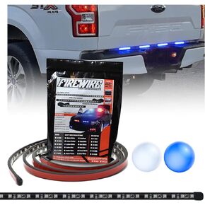 Firewire LEDs Emergency Truck Strobe Lights | Amber White Safety Vehicle Lighting Back Window LED kit with Strobe Controller | 49" Inch Amber/White Back Window Strobe Light | Firewireleds