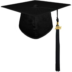 GraduationMall Shiny Adult Graduation Cap with 2024 Tassel for High School and Bachelor