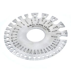 Stainless Steel SWG Wire Thickness Ruler Tool Measure Diameter Gauge WG-002