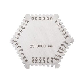 Wet Film Thickness Gauge Comb - Mil Scale Wet Mil Gauge Step and Notched for Paints Resins,Aluminum