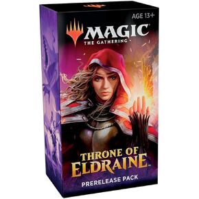 Magic The Gathering: Throne of Eldraine Prerelease Pack (Pre-Pelease Promo + 6 Boosters + d20 Spindown Counter) Kit