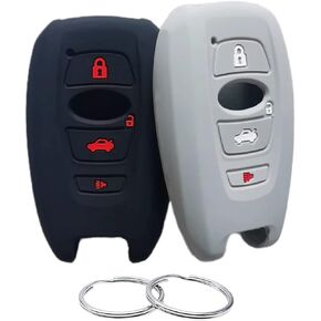 Silicone Rubber Key Fob Cover Compatible with Subaru Ascent BRZ Crosstrek Forester Impreza Legacy Outback WRX WRX STI XV Crosstrek (2014-2024)