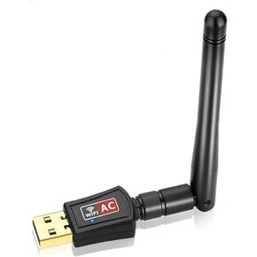 CORN AC600Mbps USB WiFi Adapter, Wireless USB Network Adapters Dual Band 2.4G/5.8Ghz Wi-Fi Dongle with Antenna for Laptop Desktop Compatible Windows Vista/XP/2000/7/8/10/11, Linux, MAC OS10.9-10.15