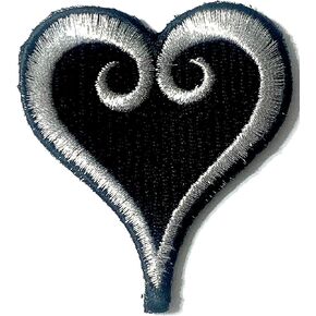 Disney Kingdom Hearts - Embroidered Iron on Patch - Heart Emblem Logo - 2.50" Tall