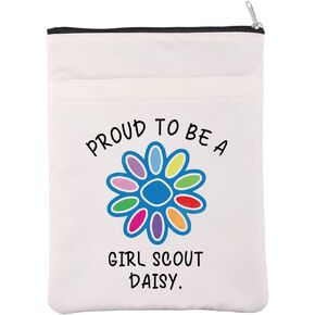 Daisy Girl Scout Coloring Book Sleeve Girls Scout Book Cover Daisy Scout Gift Girl Scout Camping Gift Girl Scout Cookie Gift Gift for Bookish Bookworm (GirlScoutDaisy-BS)