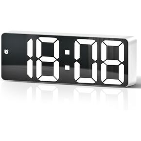MASHI Digital Alarm Clock for Bedrooms,LED Digital Clock Large Display,3 Levels Brightness Adjustable,Alarm Clock for Heavy Sleepers Adults,12/24H Display for Home, Bedroom,Table, Office (Black)