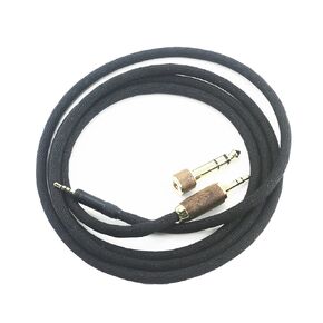 NewFantasia Replacement Audio Upgrade Cable 6N OCC Copper Single Crystal Silver Plated Cord Compatible with Sennheiser HD598 HD598SE HD560s HD598Cs HD598SR Headphone Walnut Wood Shell & 6.35mm Adapter