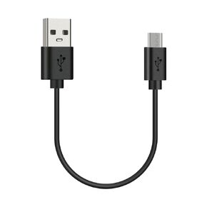 كابل شاحن قصير لسماعات الأذن الرياضية USB من Geekria متوافق مع Jabra Sport Pulse، Elite 65e، Halo Fusion، شاحن Halo الذكي، سلك شحن طاقة بديل USB إلى Micro-USB (1 قدم/30 سم)